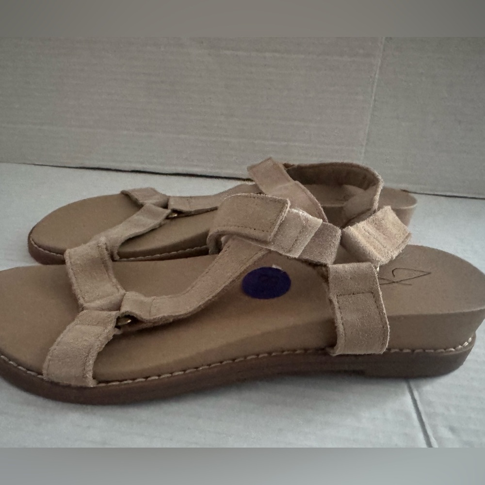 Joie Winona Suede Leather Strappy Sandals Women’s Tan Taupe Beachy Summer 8.5‎